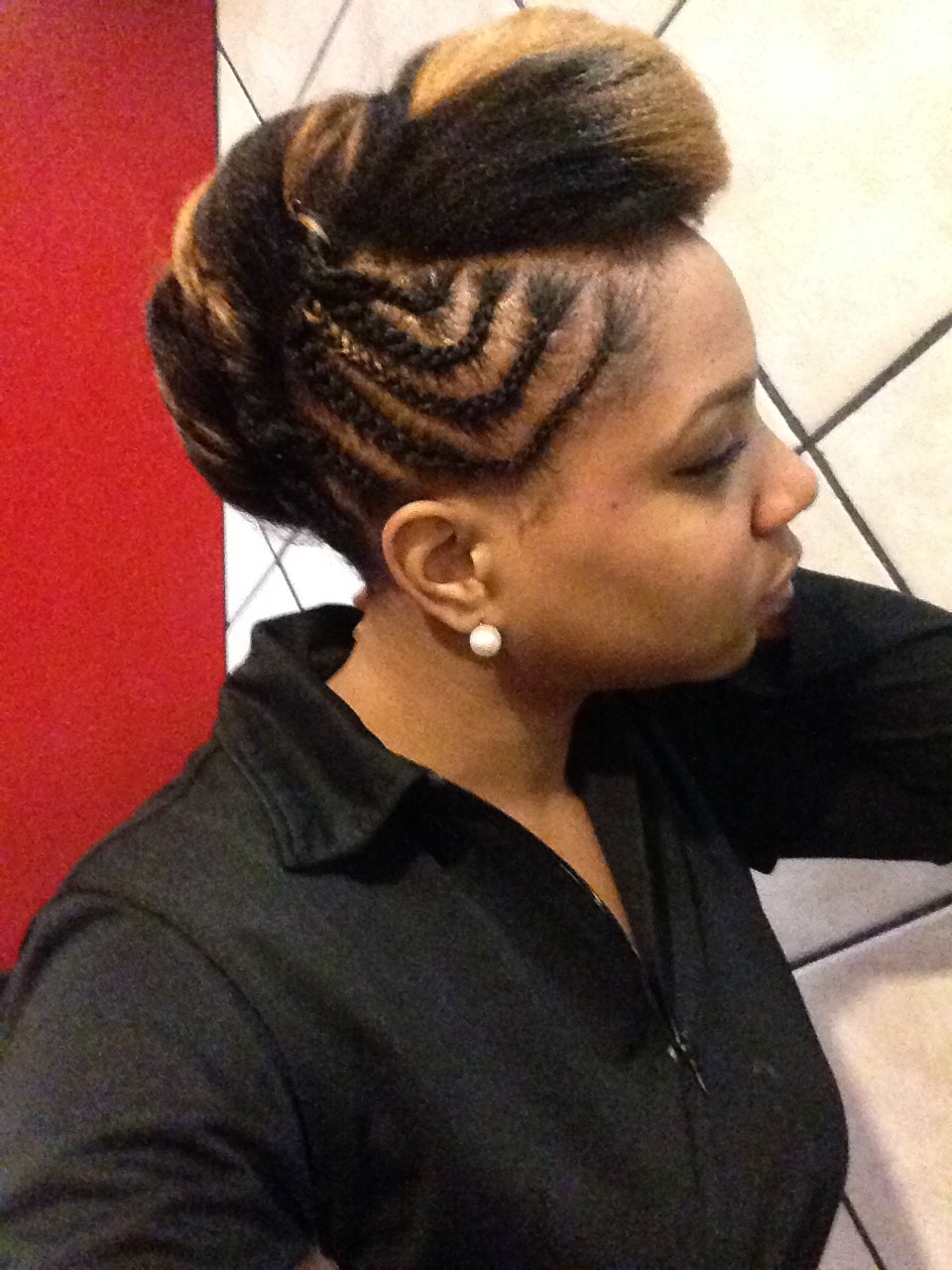 Protective Hairstyle braided fauxhawk for TheBobbyPen.com